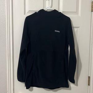 Columbia Sportswear black cowl neck hooded long fleece.